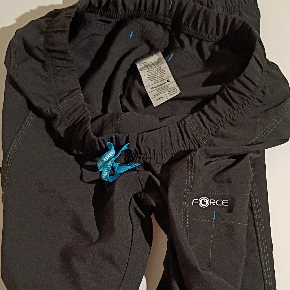 Carhartt Force1 Men's Black Joggers with Blue Details